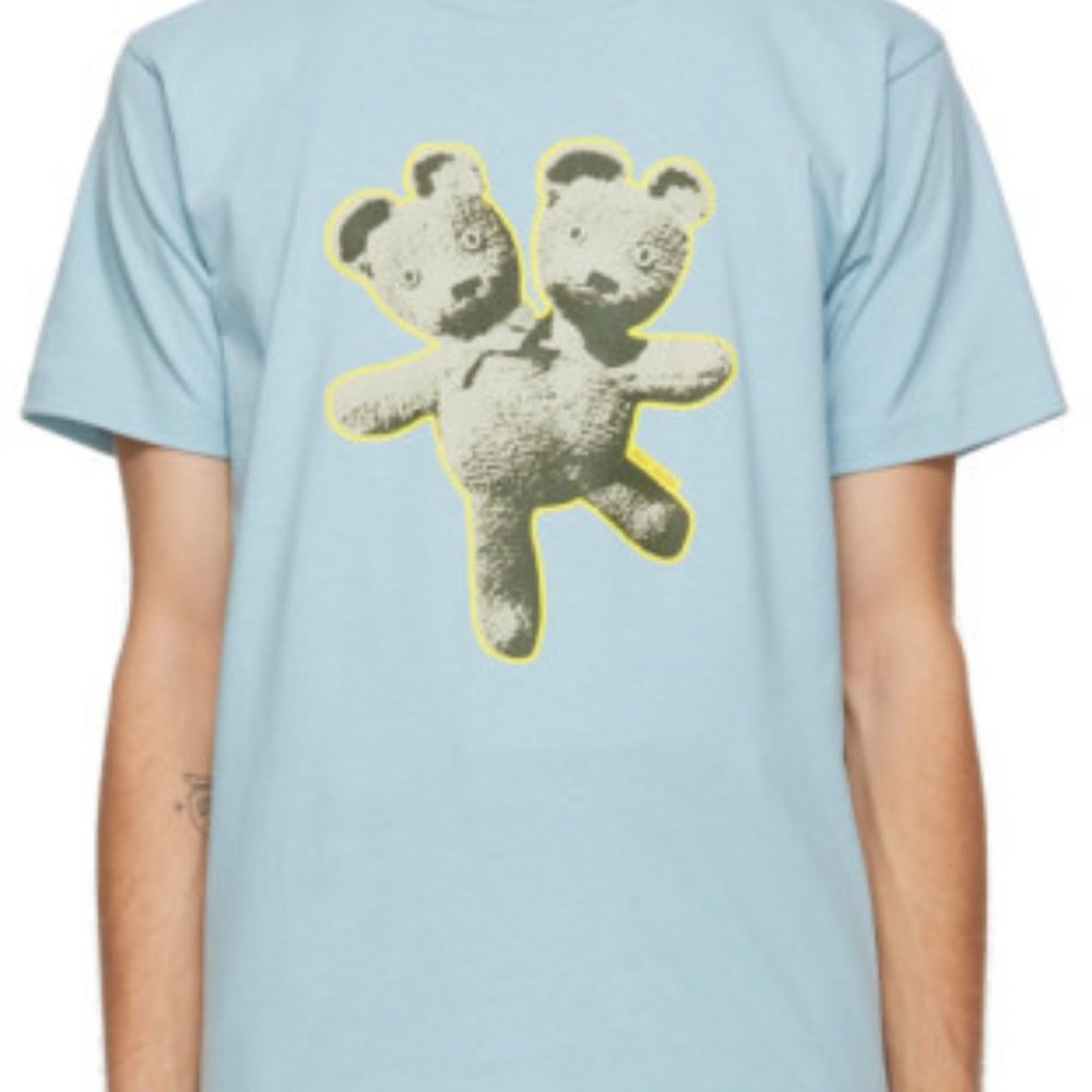 HEAVEN by MARC JACOBS DOUBLE-HEADED TEDDY BEAR T-SHIRT BLUE L NEW W/ TAGS!